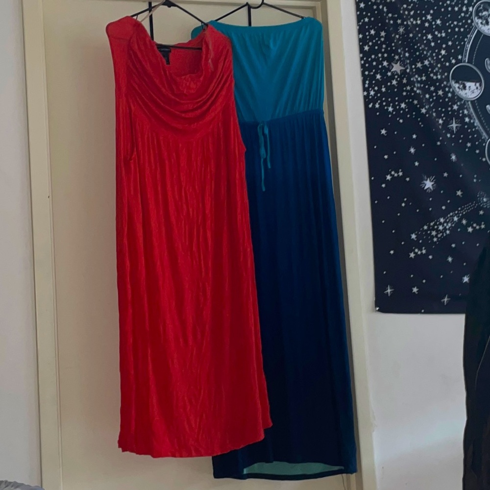 2 Women’s plus size strapless sundress 1XL